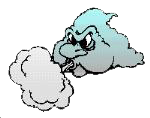 old man winter blowing a clod wind
